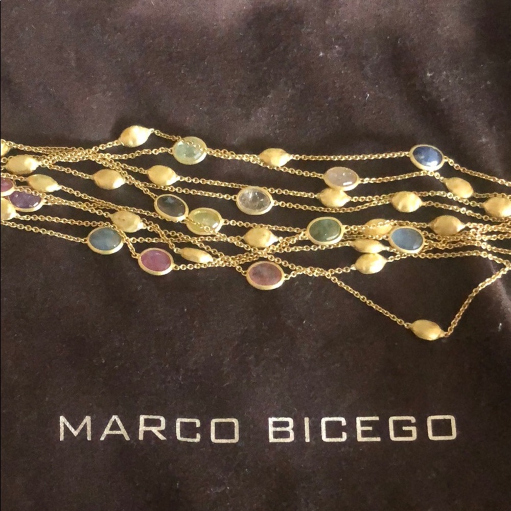 18k yellow gold w/ bezel set gemstone bracelet